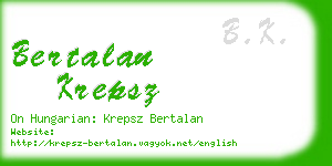 bertalan krepsz business card